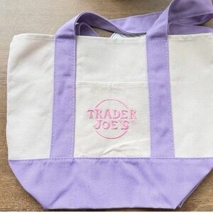 Purple and Cream Tote Bag